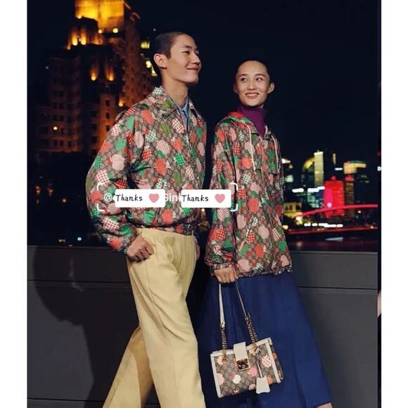 NWT Gucci Men's Les Pommes Nylon Jacket Size 44 - Picture 8 of 16